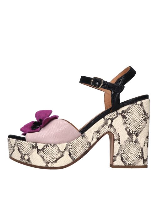 Sandali in pelle CHIE MIHARA | DINI JEEPROSA-NERO-BERRY-SAND